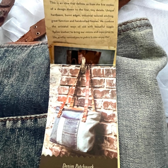 NWT Patricia Nash Denim Patchwork Tote Satchel - Picture 11 of 12